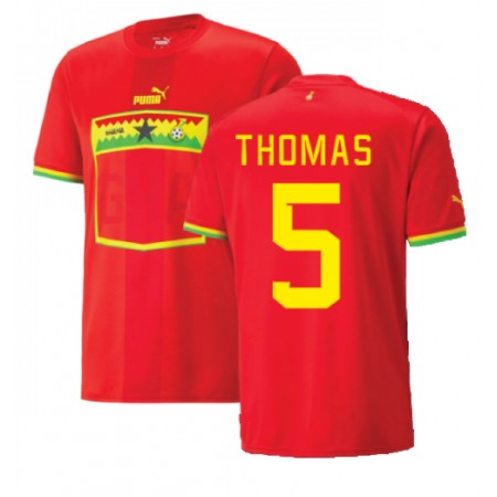 Ghana Thomas Partey 5 Precz Koszulki Piłkarskie MŚ 2022 Krótki Rękaw Ghana Thomas Partey 5 Precz Koszulki Piłkarskie MŚ 2022 Krótki Rękaw